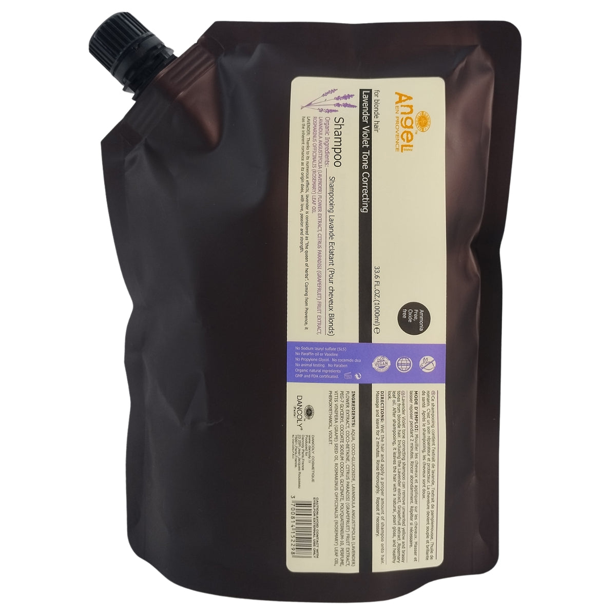 Angel En Provence Lavender Violet Tone Correcting Shampoo Refill 1000ml